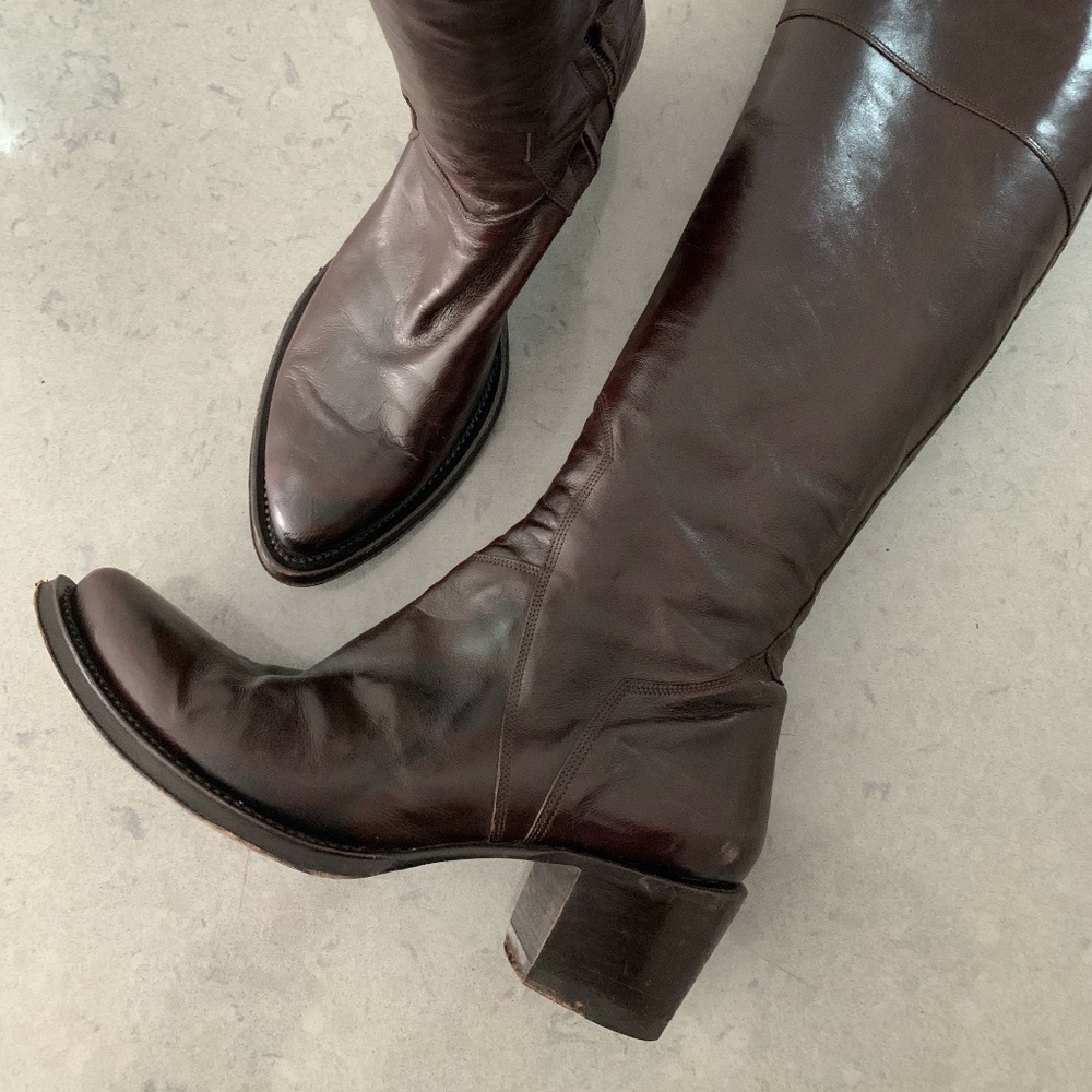 Gianni Barbato Knee High Zip boots, 40 EU / 10